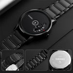 SKMEI 1260 Modische Kreative Zeiger 30m Wasserdichte Quarz-Armbanduhr mit Edelstahlarmband