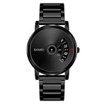 SKMEI 1260 Modische Kreative Zeiger 30m Wasserdichte Quarz-Armbanduhr mit Edelstahlarmband