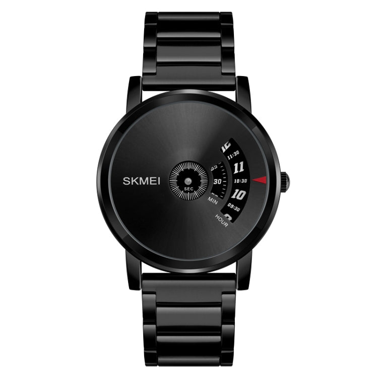 SKMEI 1260 Modische Kreative Zeiger 30m Wasserdichte Quarz-Armbanduhr mit Edelstahlarmband