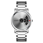 SKMEI 1260 Modische Kreative Zeiger 30m Wasserdichte Quarz-Armbanduhr mit Edelstahlarmband