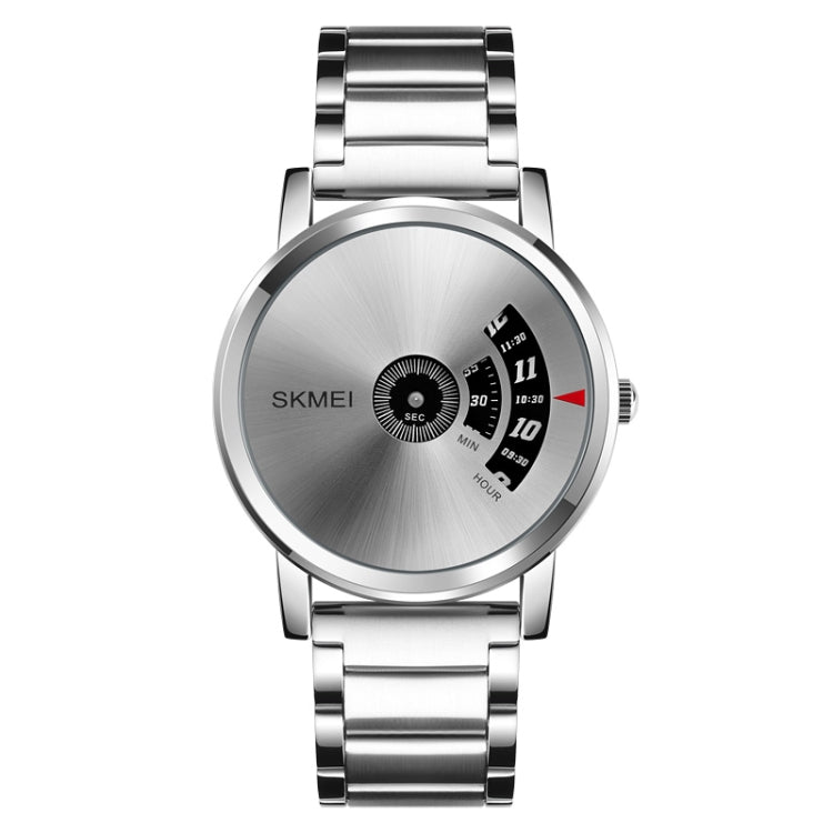 SKMEI 1260 Modische Kreative Zeiger 30m Wasserdichte Quarz-Armbanduhr mit Edelstahlarmband