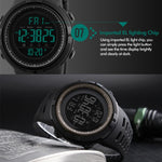 SKMEI 1251 Herren Modische Outdoor 50m Wasserdichte Sportuhr Digitaluhr mit PU-Armband