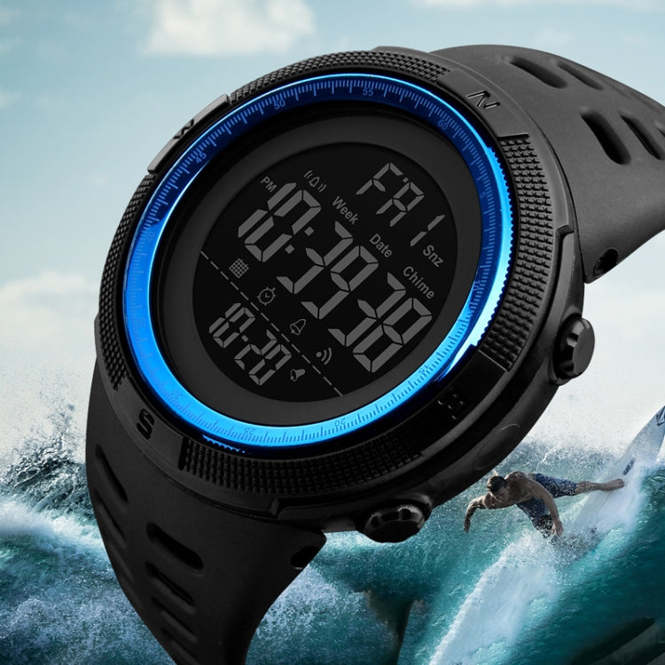SKMEI 1251 Herren Modische Outdoor 50m Wasserdichte Sportuhr Digitaluhr mit PU-Armband