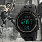 SKMEI 1251 Herren Modische Outdoor 50m Wasserdichte Sportuhr Digitaluhr mit PU-Armband