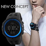 SKMEI 1251 Herren Modische Outdoor 50m Wasserdichte Sportuhr Digitaluhr mit PU-Armband