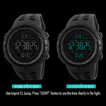 SKMEI 1251 Herren Modische Outdoor 50m Wasserdichte Sportuhr Digitaluhr mit PU-Armband