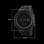 SKMEI 1251 Herren Modische Outdoor 50m Wasserdichte Sportuhr Digitaluhr mit PU-Armband