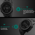 SKMEI 1251 Herren Modische Outdoor 50m Wasserdichte Sportuhr Digitaluhr mit PU-Armband