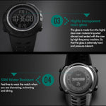 SKMEI 1251 Herren Modische Outdoor 50m Wasserdichte Sportuhr Digitaluhr mit PU-Armband