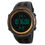 SKMEI 1251 Herren Modische Outdoor 50m Wasserdichte Sportuhr Digitaluhr mit PU-Armband