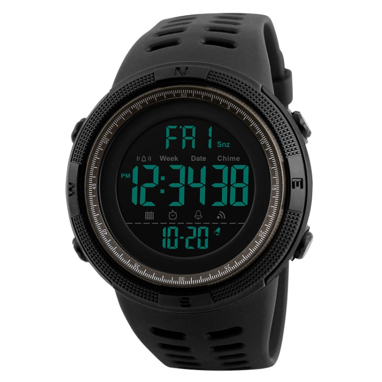 SKMEI 1251 Herren Modische Outdoor 50m Wasserdichte Sportuhr Digitaluhr mit PU-Armband