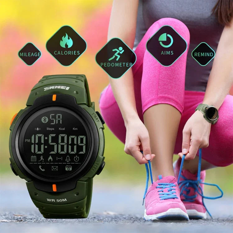 SKMEI 1301 Multifunktions 50m Wasserdichte Sport-Bluetooth Smartwatch, Kompatibel mit Android & iOS System