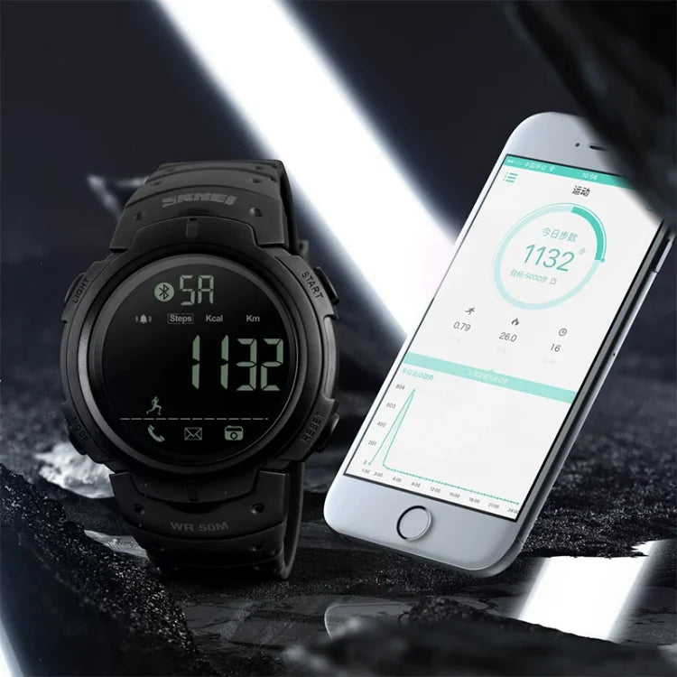 SKMEI 1301 Multifunktions 50m Wasserdichte Sport-Bluetooth Smartwatch, Kompatibel mit Android & iOS System