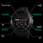 SKMEI 1405 Modische Solar Outdoor-Sportuhr Multifunktionale 50m Wasserdichte Herren Digitaluhr
