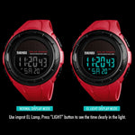 SKMEI 1405 Modische Solar Outdoor-Sportuhr Multifunktionale 50m Wasserdichte Herren Digitaluhr