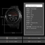 SKMEI 1405 Modische Solar Outdoor-Sportuhr Multifunktionale 50m Wasserdichte Herren Digitaluhr