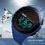 SKMEI 1405 Modische Solar Outdoor-Sportuhr Multifunktionale 50m Wasserdichte Herren Digitaluhr