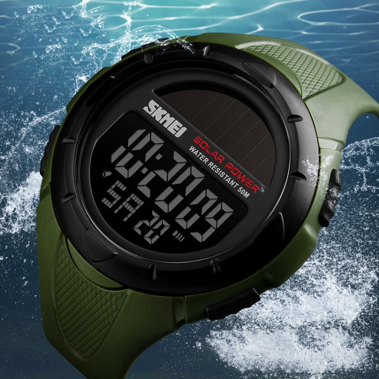 SKMEI 1405 Modische Solar Outdoor-Sportuhr Multifunktionale 50m Wasserdichte Herren Digitaluhr