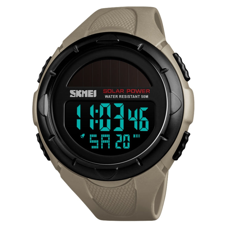 SKMEI 1405 Modische Solar Outdoor-Sportuhr Multifunktionale 50m Wasserdichte Herren Digitaluhr