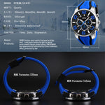SKMEI 9128 Mode Multifunktional 3D Großes Zifferblatt Sportarmbanduhr 30m Wasserdicht Quarzuhr