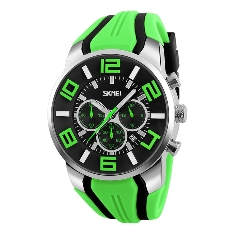 SKMEI 9128 Mode Multifunktional 3D Großes Zifferblatt Sportarmbanduhr 30m Wasserdicht Quarzuhr