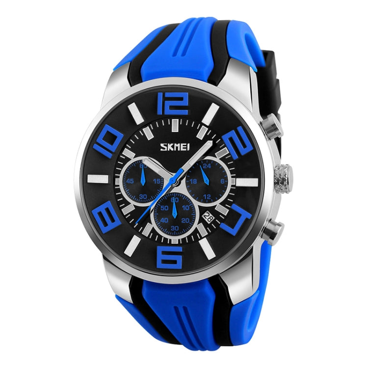 SKMEI 9128 Mode Multifunktional 3D Großes Zifferblatt Sportarmbanduhr 30m Wasserdicht Quarzuhr