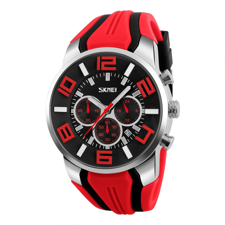 SKMEI 9128 Mode Multifunktional 3D Großes Zifferblatt Sportarmbanduhr 30m Wasserdicht Quarzuhr