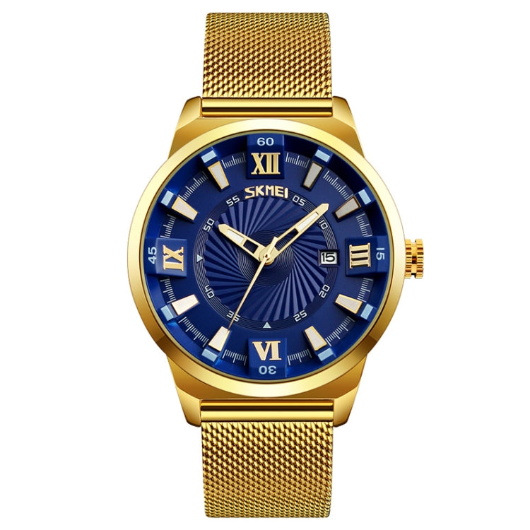 SKMEI 9166 Mode Herren Business Uhr 30m Wasserdichte Metall Quarz Armbanduhr