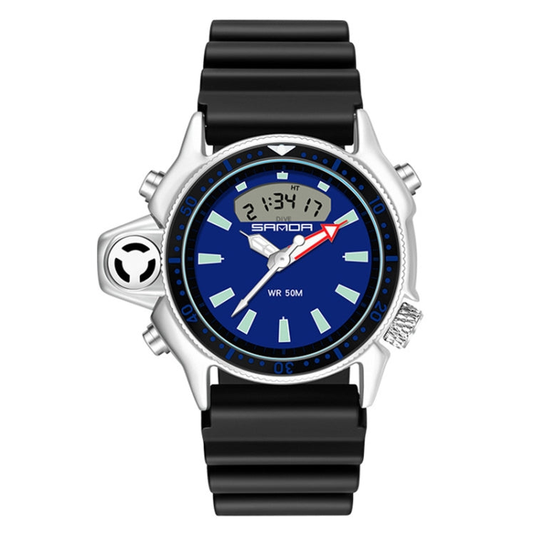 SANDA 3008 Multifunktionale Herren Outdoor-Sport Nachtleuchtende 50m Wasserdichte Digitale Armbanduhr