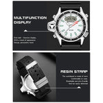 SANDA 3008 Multifunktionale Herren Outdoor-Sport Nachtleuchtende 50m Wasserdichte Digitale Armbanduhr