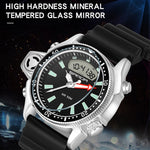 SANDA 3008 Multifunktionale Herren Outdoor-Sport Nachtleuchtende 50m Wasserdichte Digitale Armbanduhr