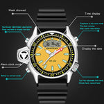SANDA 3008 Multifunktionale Herren Outdoor-Sport Nachtleuchtende 50m Wasserdichte Digitale Armbanduhr