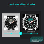 SANDA 3008 Multifunktionale Herren Outdoor-Sport Nachtleuchtende 50m Wasserdichte Digitale Armbanduhr