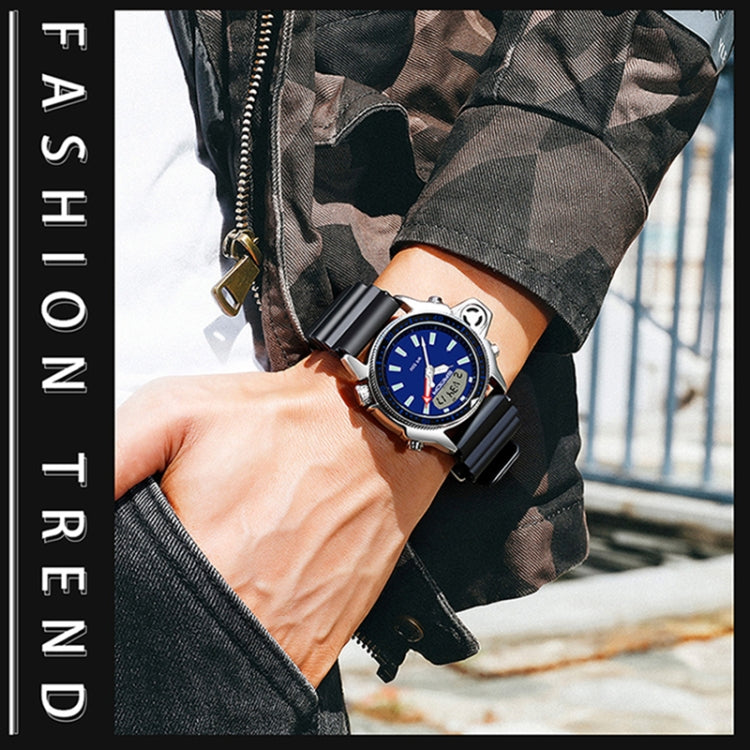 SANDA 3008 Multifunktionale Herren Outdoor-Sport Nachtleuchtende 50m Wasserdichte Digitale Armbanduhr