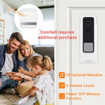 B10 52 Melodien 110dB Türklingelempfänger mit niedrigem Stromverbrauch, Heimwerkzeug, EU-Stecker, AC 90-260V, B10 Weiß EU-Stecker