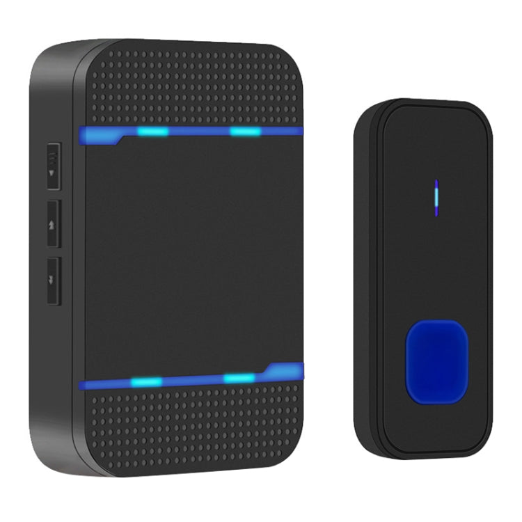 N15K-1T1-B 110 dB WLAN-Türklingelempfänger (IP55 wasserdicht, geringer Stromverbrauch) mit Nachtlicht, 53 Musikoptionen, Reichweite: 300 m, Farben: Weiß und Schwarz