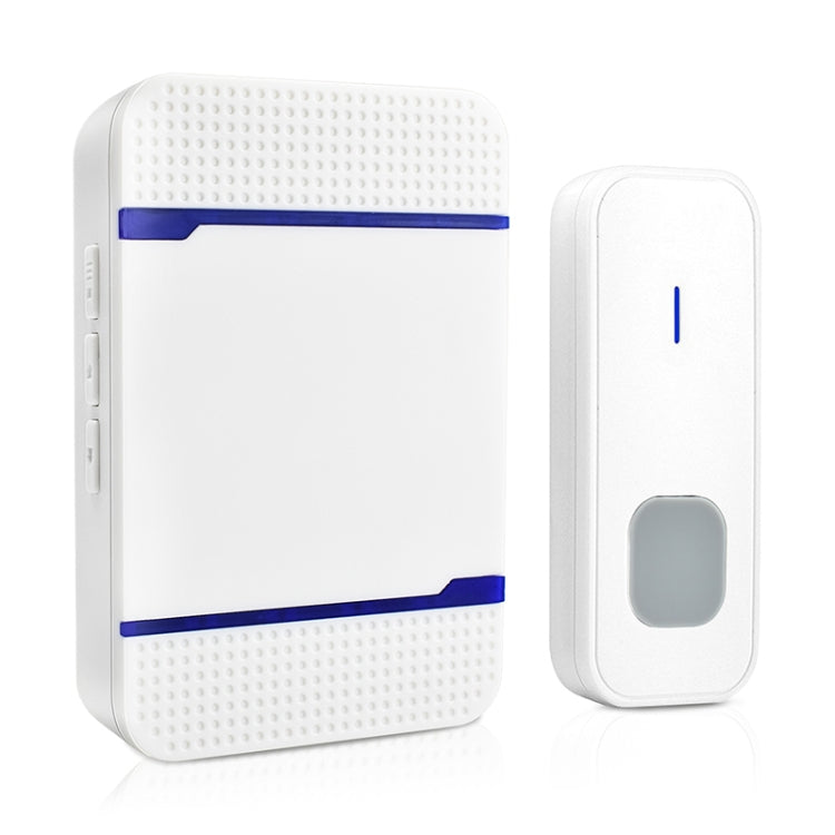N15K-1T1-B 110 dB WLAN-Türklingelempfänger (IP55 wasserdicht, geringer Stromverbrauch) mit Nachtlicht, 53 Musikoptionen, Reichweite: 300 m, Farben: Weiß und Schwarz