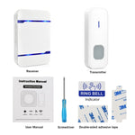 N15K-1T1-B 110 dB WLAN-Türklingelempfänger (IP55 wasserdicht, geringer Stromverbrauch) mit Nachtlicht, 53 Musikoptionen, Reichweite: 300 m, Farben: Weiß und Schwarz