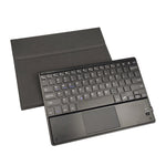 RK102C Abnehmbare magnetische Kunststoff-Bluetooth-Tastatur mit Touchpad + Seidenmuster TPU-Tablet-Hülle für iPad 10,2, mit Stifthalter & Ständer, RK102C