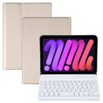 A06 Abnehmbare Lammlederstruktur Ultraleichte TPU Bluetooth-Tastatur Leder-Tablet-Hülle mit Ständer für iPad mini 6 / mini 7, A06