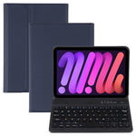 A06 Abnehmbare Lammlederstruktur Ultraleichte TPU Bluetooth-Tastatur Leder-Tablet-Hülle mit Ständer für iPad mini 6 / mini 7, A06