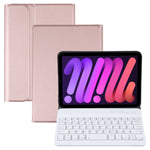 A06 Abnehmbare Lammlederstruktur Ultraleichte TPU Bluetooth-Tastatur Leder-Tablet-Hülle mit Ständer für iPad mini 6 / mini 7, A06