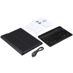 A06S Abnehmbare Lammlederstruktur Ultraleichte TPU Hintergrundbeleuchtete Bluetooth-Tastatur Leder-Tablet-Hülle mit Ständer für iPad mini 6 / mini 7, A06S