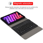 A06S Abnehmbare Lammlederstruktur Ultraleichte TPU Hintergrundbeleuchtete Bluetooth-Tastatur Leder-Tablet-Hülle mit Ständer für iPad mini 6 / mini 7, A06S