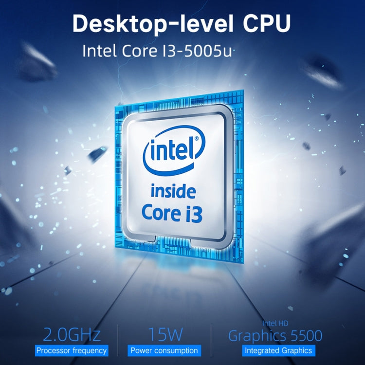 Windows 10 Home Intel Core i3-5005U 2.0GHz, unterstützt WiFi & Bluetooth & TF-Karte & HDMI, X15 8GB+256GB