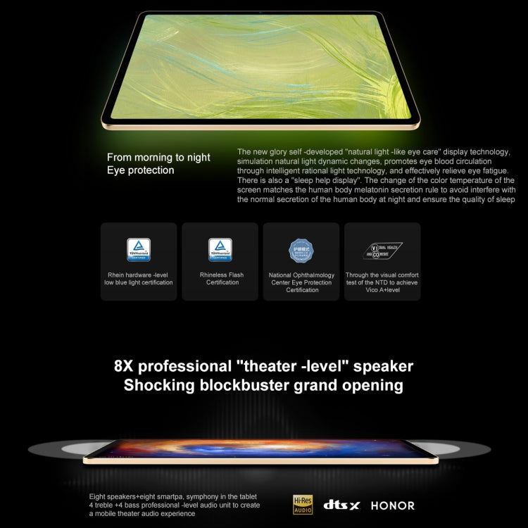 MagicOS 7.0 Dimensity 8100 Octa Core, 8 Lautsprecher, 10050mAh großer Akku, unterstützt Google nicht, 8GB+128GB