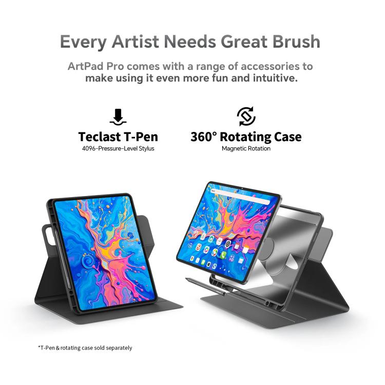 Teclast ArtPad Pro Tablet PC, 8GB+256GB, 12,7 Zoll Android 15 MTK Helio G99 Octa-Core, 4G Dual-SIM, ArtPad Pro