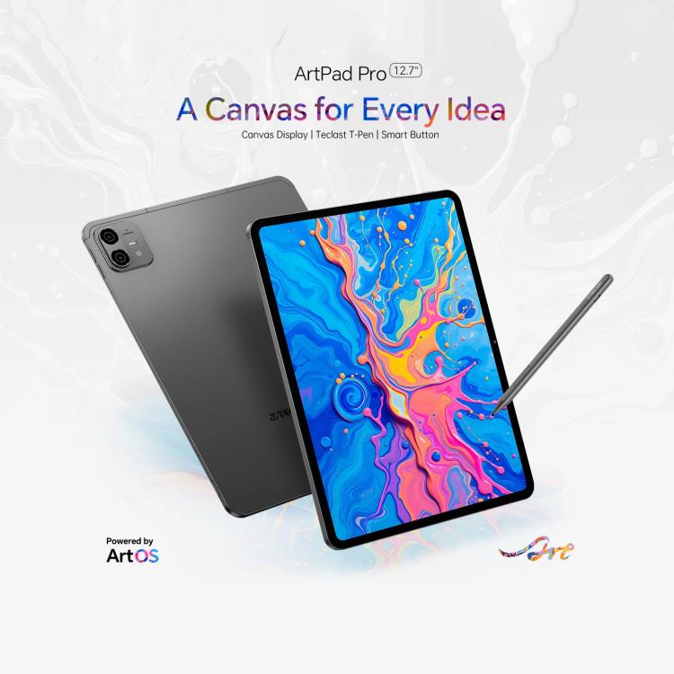Teclast ArtPad Pro Tablet PC, 8GB+256GB, 12,7 Zoll Android 15 MTK Helio G99 Octa-Core, 4G Dual-SIM, ArtPad Pro