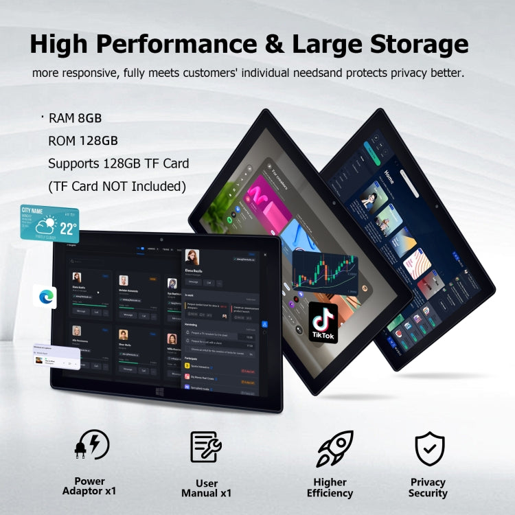 Windows 10, Intel Celeron J3455 Quad Core, Unterstützt TF-Karte & HDMI & BT & Dual-WLAN, Tastatur nicht im Lieferumfang enthalten, N4000 4-Kern 8GB+128GB