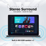 Windows 10, Intel Celeron J3455 Quad Core, Unterstützt TF-Karte & HDMI & BT & Dual-WLAN, Tastatur nicht im Lieferumfang enthalten, N4000 4-Kern 8GB+128GB